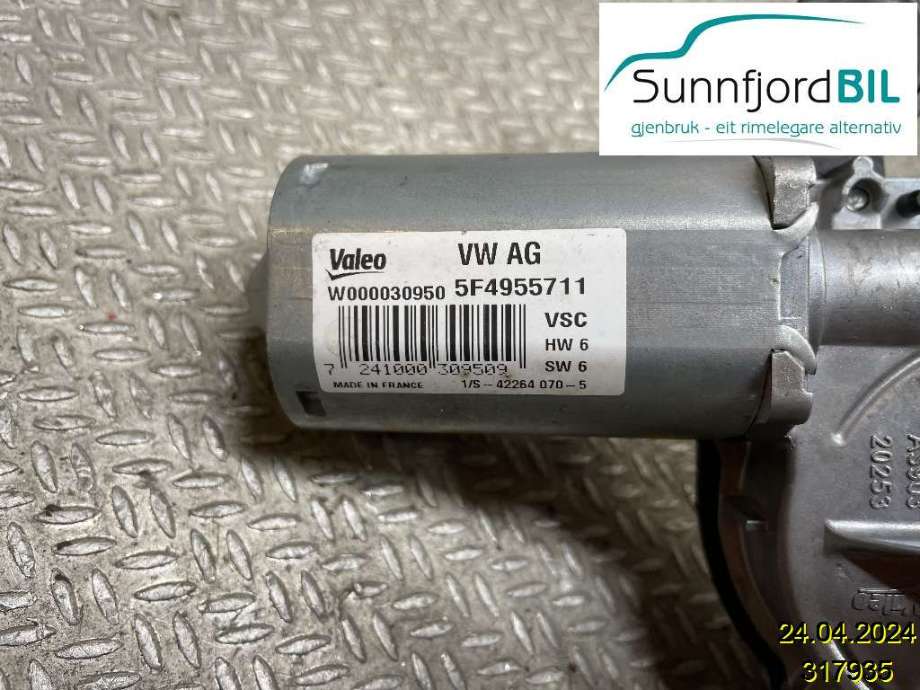 Viskermotor bakrute til Škoda Octavia 2013-2016 (Type III, Fase 1)  (SKODA|5F4 955 711|)