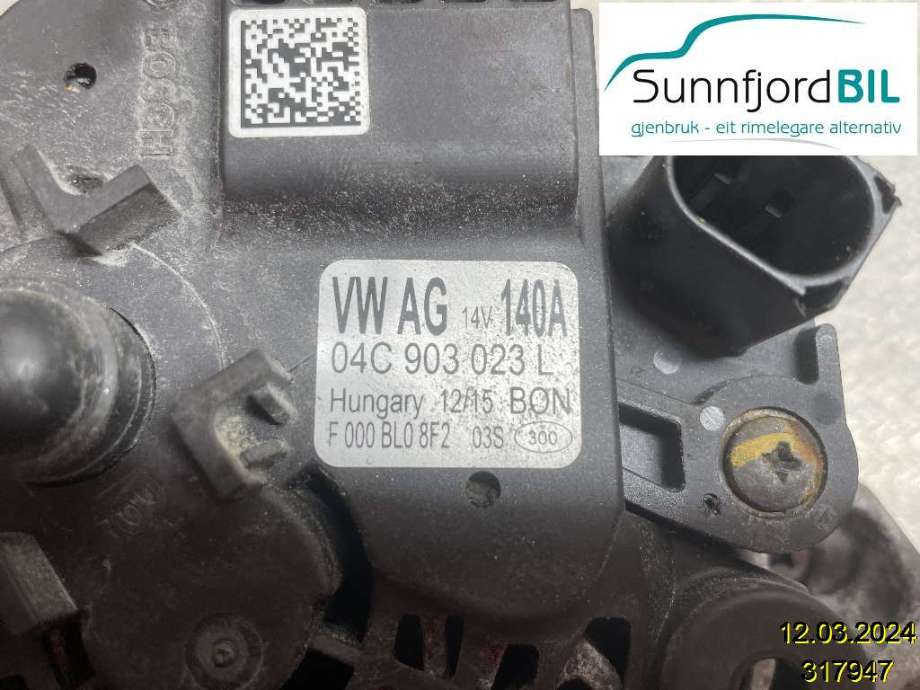 Dynamo til Škoda Octavia, 2013-2016 (Type III, Fase 1)  (SKODA|04C903023L)