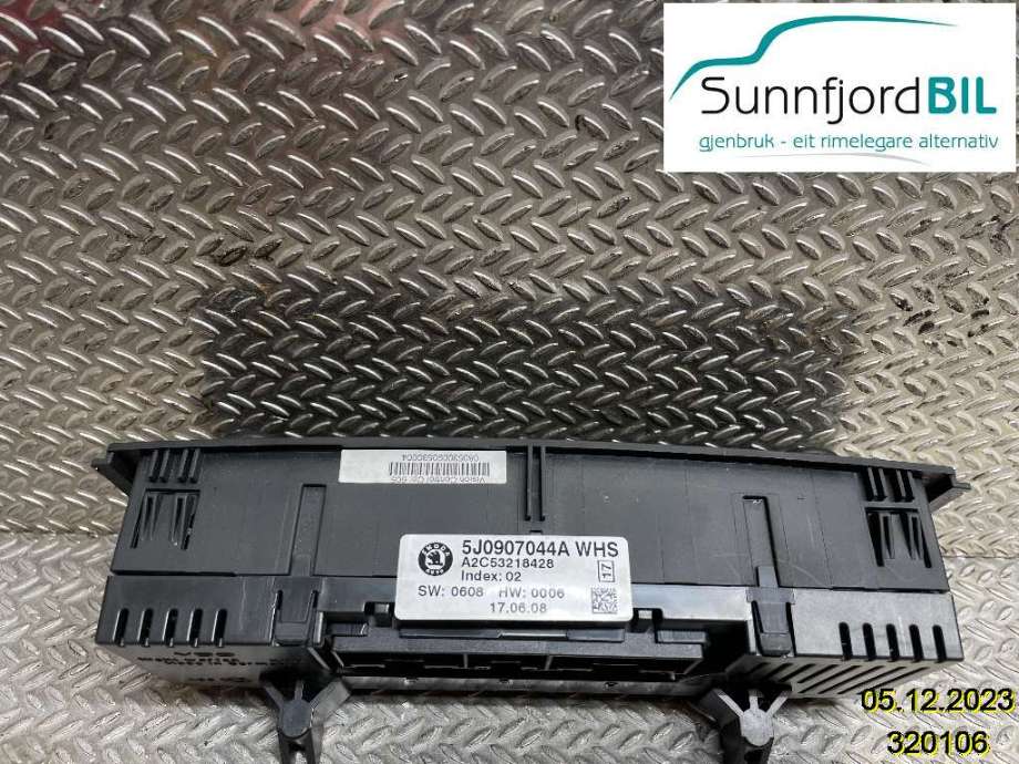 Varmeapparat betjening til Škoda Fabia 2007-2010 (Type II, Fase 1)  (SKODA|5J0907044A|)