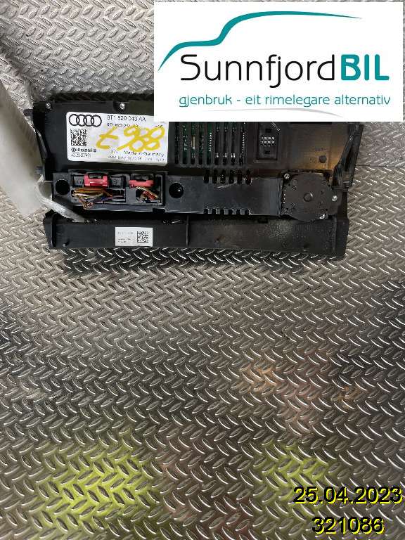 Varmeapparat betjening til Audi A4 2007-2014 (Type IV) (B8) (B8) (AUDI|8T1820043AH|A2C53307431|8T1820043AA)