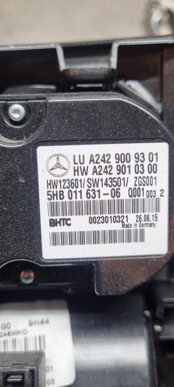 Varmeapparat betjening til Mercedes B-Klasse 2011-2018 (W246) (W246) (|5HB01163106|A2429009301)