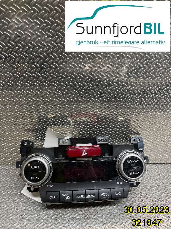 Varmeapparat betjening til Subaru Forester 2008-2013 (Type III)  (SUBARU|72311SC300|)