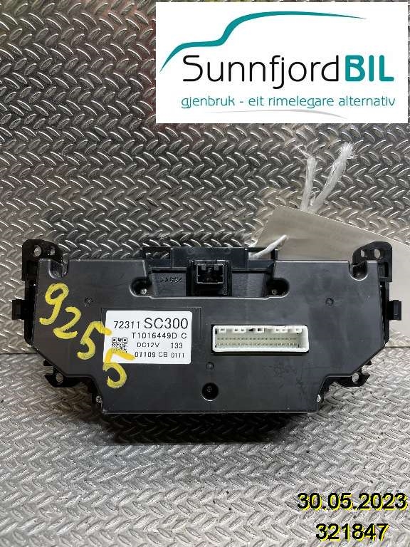 Varmeapparat betjening til Subaru Forester 2008-2013 (Type III)  (SUBARU|72311SC300|)