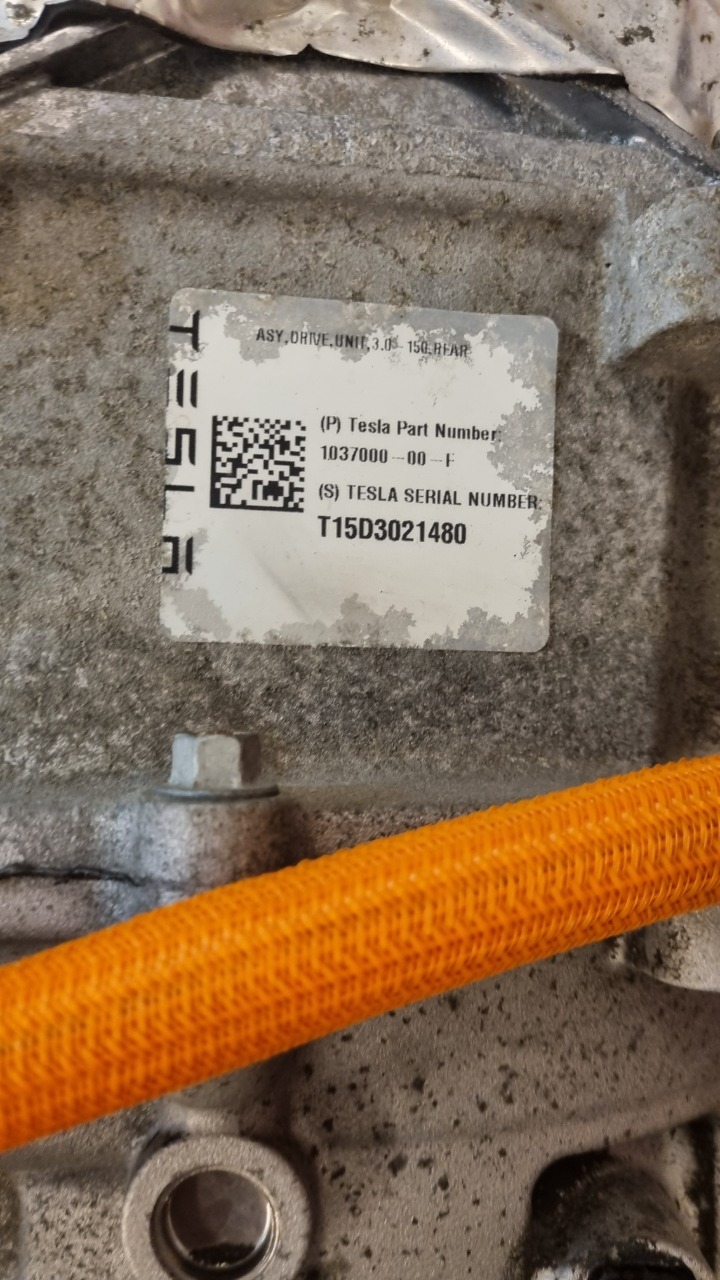 Motor elbil bak til Tesla Model S, 2013-2016 (Fase 1)  (TESLA|1037000-00-F)