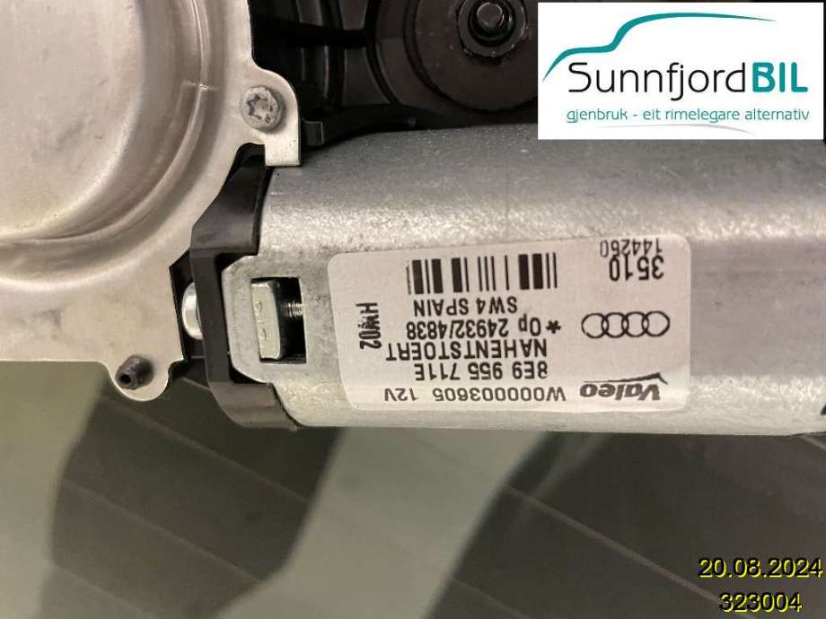 Viskermotor bakrute til Audi Q7 2006-2010 (Type I, Fase 1)  (AUDI|8E9 955 711 E|)