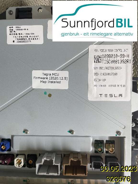 Multimedia display (MCU - Media Controller Unit) til Tesla Model S 2013-2016 (Fase 1) (TESLA||109801099H)