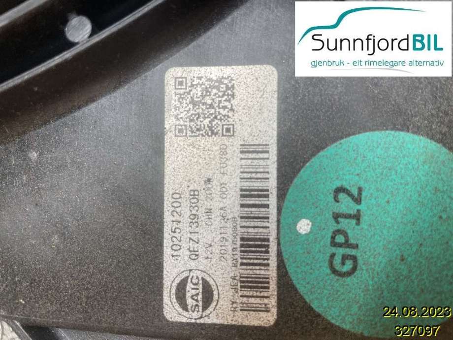 Kjølevifte til MG ZS EV 2019-2021 (Type I, Fase 1)  (QFZ13930B|10251200|)