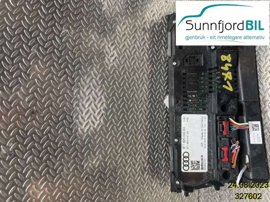 Varmeapparat betjening til Audi A4 2007-2014 (Type IV) (B8) (B8) (AUDI|8T1820043AH|)