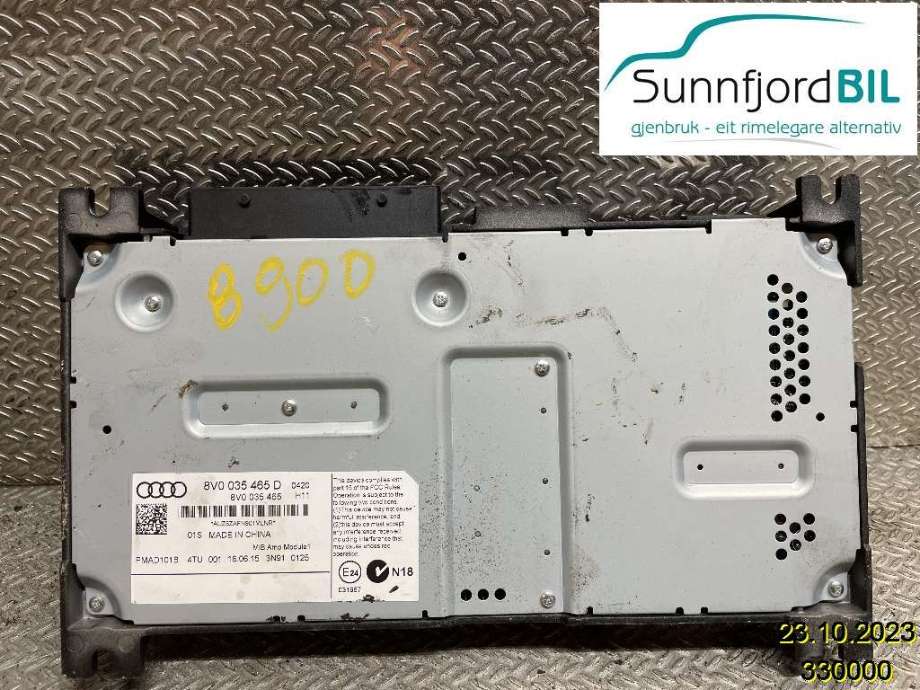 Bilstereo forsterker til Audi A3 2016-2020 (Type III, Fase 2)  (AUDI|8V0035465D|)