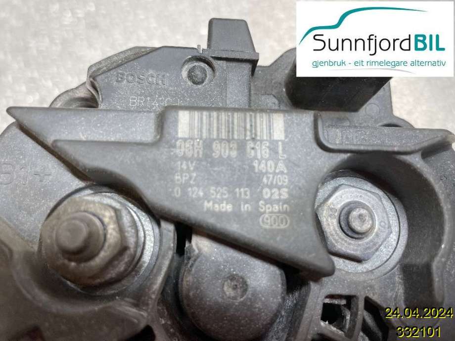 Dynamo til Audi A5, 2007-2016 (Type I)  (Audi A5 CoupeQuattro 2,0|06H 903 016 L)