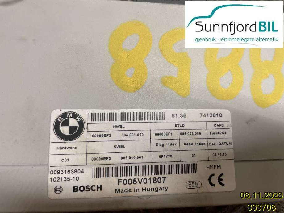Styreenhet elektrisk bakluke til BMW 2-Serie 2014-2021 (F22/F23) (F22/F23) (BMW|61357412610|F005V01807|)