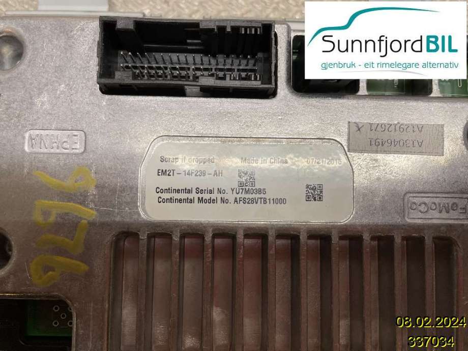Instrument kjørecomputer til Ford Galaxy, 2015-2022 (Type IV)  (FORD|EM2T14F239AH)