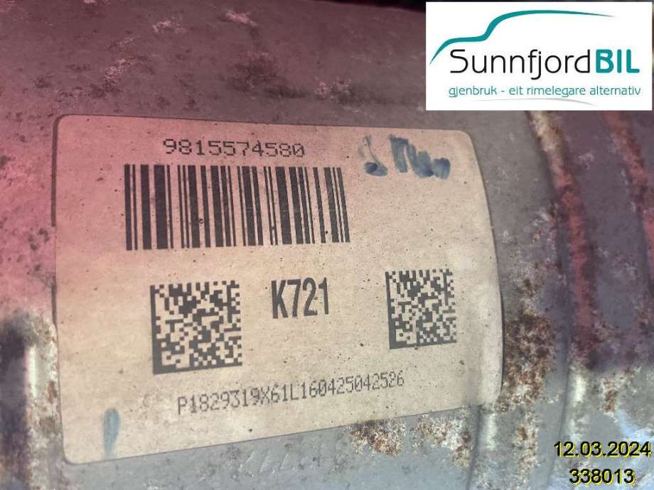 Katalysator til Toyota Proace 2016-->> (Type II)  (TOYOTA|9815574580|)