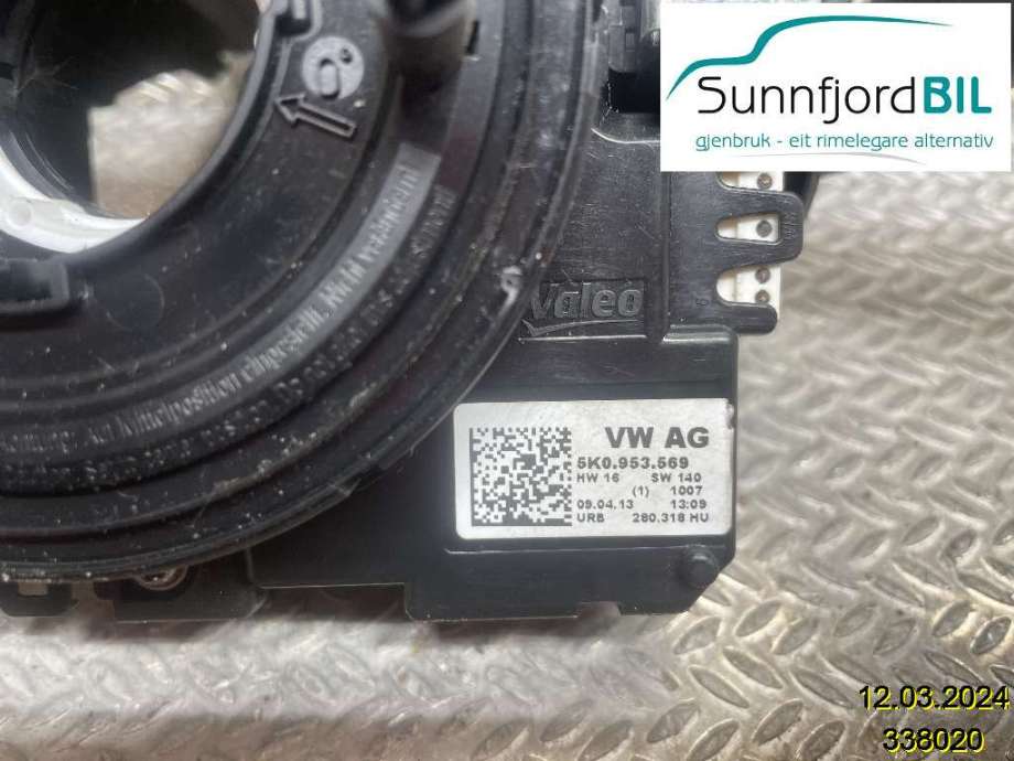 Airbag slepering til Škoda Yeti, 2009-2013 (Fase 1)  (Skoda|5K0953569)