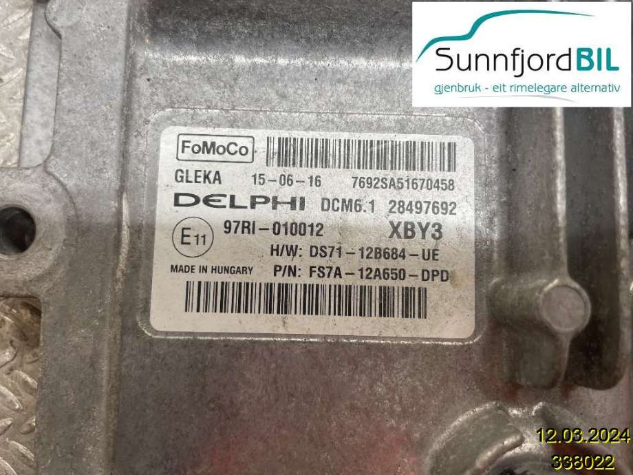 Styreenhet motor til Ford Mondeo, 2014-2019 (Type V, Fase 1)  (FORD|RMFS71-12A650-XC)