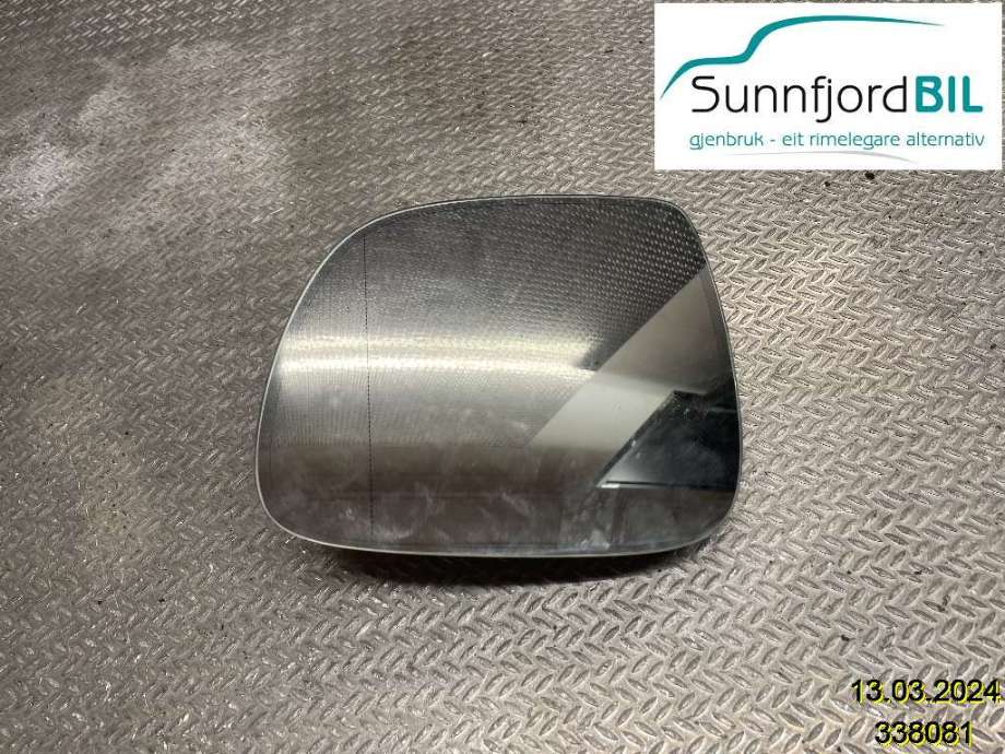 Speilglass venstre til Audi Q7, 2006-2010 (Type I, Fase 1)  (AUDI|4L0 857 535 H)