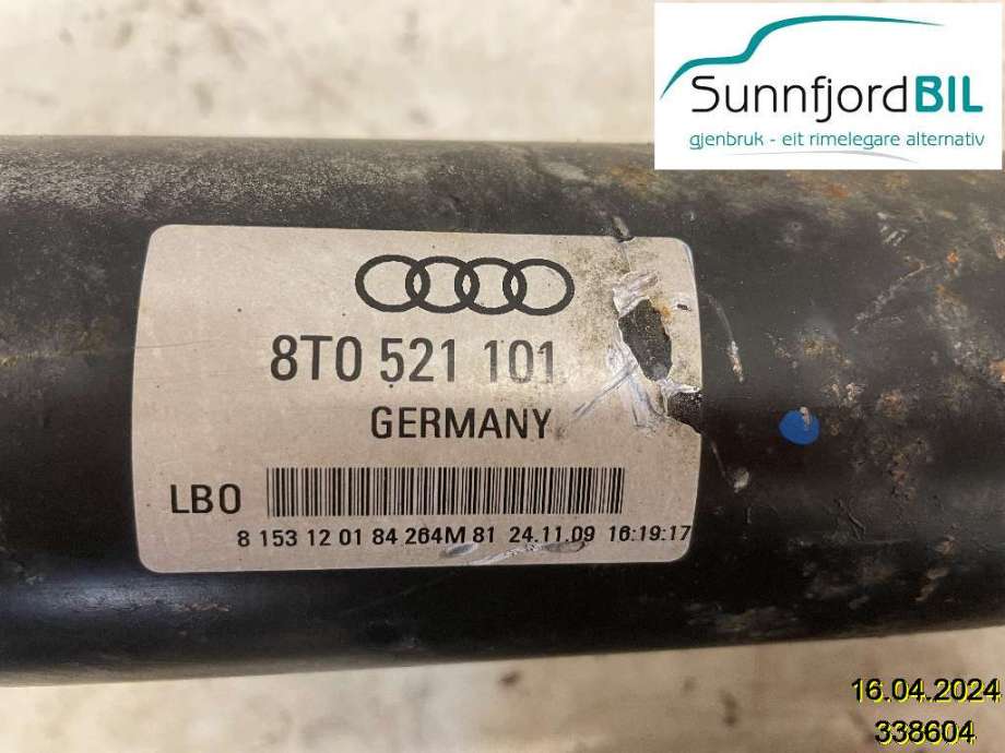 Mellomaksel til Audi A5 2007-2016 (Type I)  (Audi A5 CoupeQuattro 2,0|8T0 521 101|)