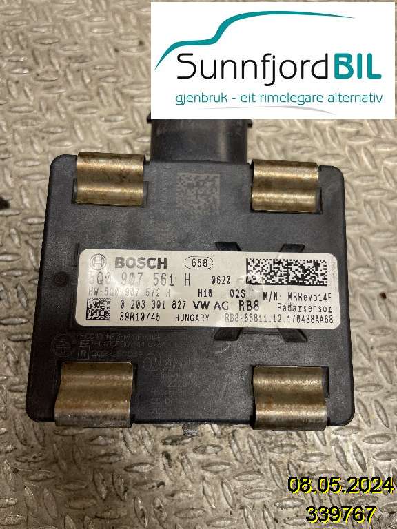 Sensor radar til VW e-Golf, 2017-2020 (Fase 2)  (VOLKSWAGEN|5Q0907561H)
