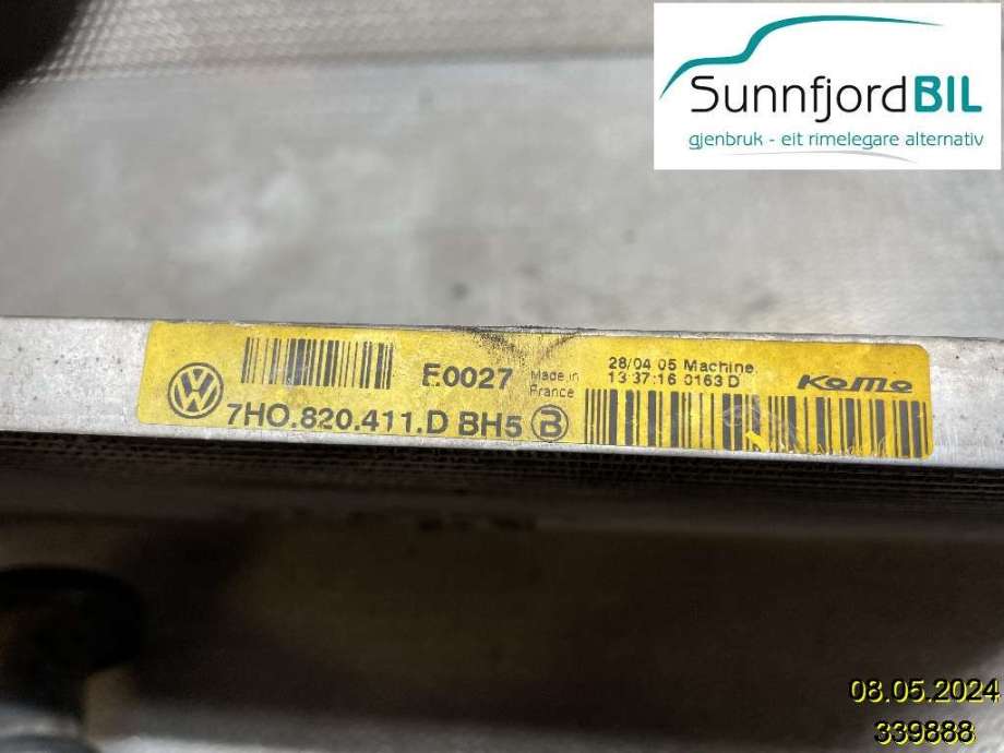 Aircondition radiator til VW Transporter / Caravelle 2003-2009 (Fase 1) (T5) (T5) (VOLKSWAGEN|7H080411E||7H0820411D)