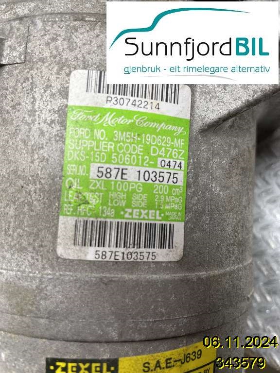 Aircondition kompressor til Volvo C70, 2006-2010 (Type II, Fase 1)  (VOLVO|36001118)