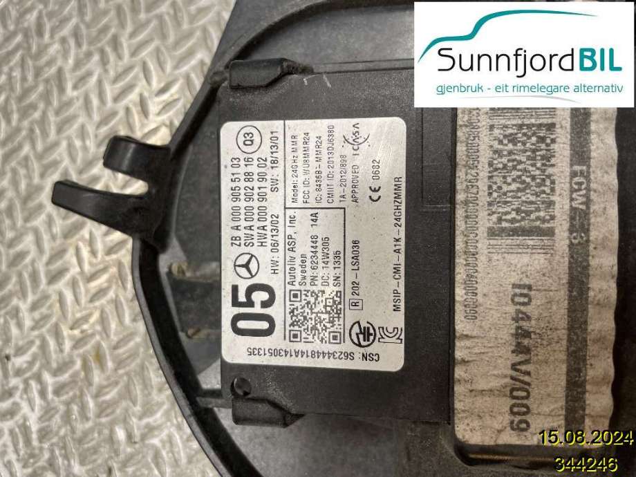 Sensor radar til Mercedes A-Klasse, 2012-2018 (W176) (W176) (MERCEDES|A 000 905 51 03)