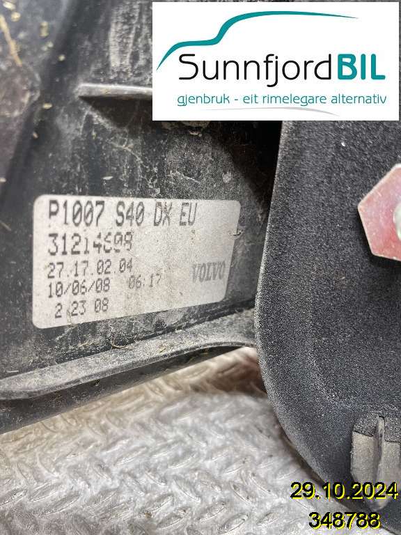 Baklykt høyre til Volvo S40 2008-2012 (Type II, Fase 2)  (VOLVO||31214608)