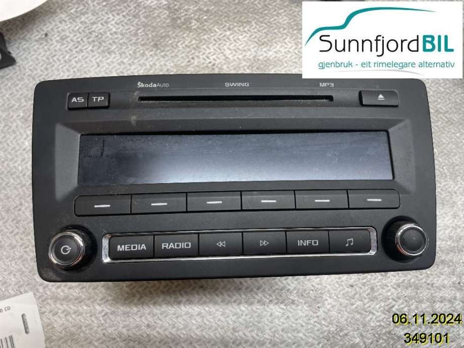 Bilstereo til Škoda Yeti 2009-2013 (Fase 1)  (Skoda|1Z0035161M||1Z0 035 161 M)