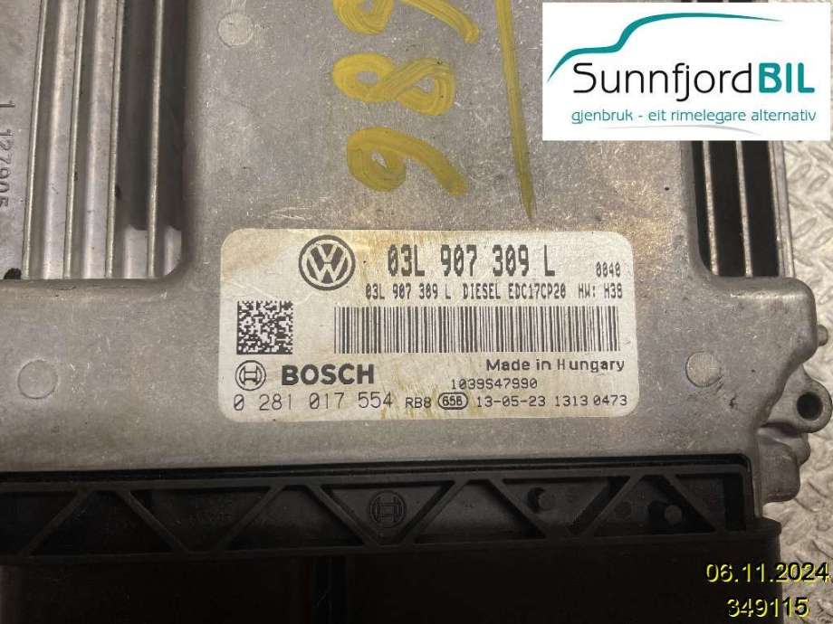 Styreenhet motor til VW Transporter / Caravelle, 2009-2015 (Fase 2) (T5) (T5) (VOLKSWAGEN|03L907309L)