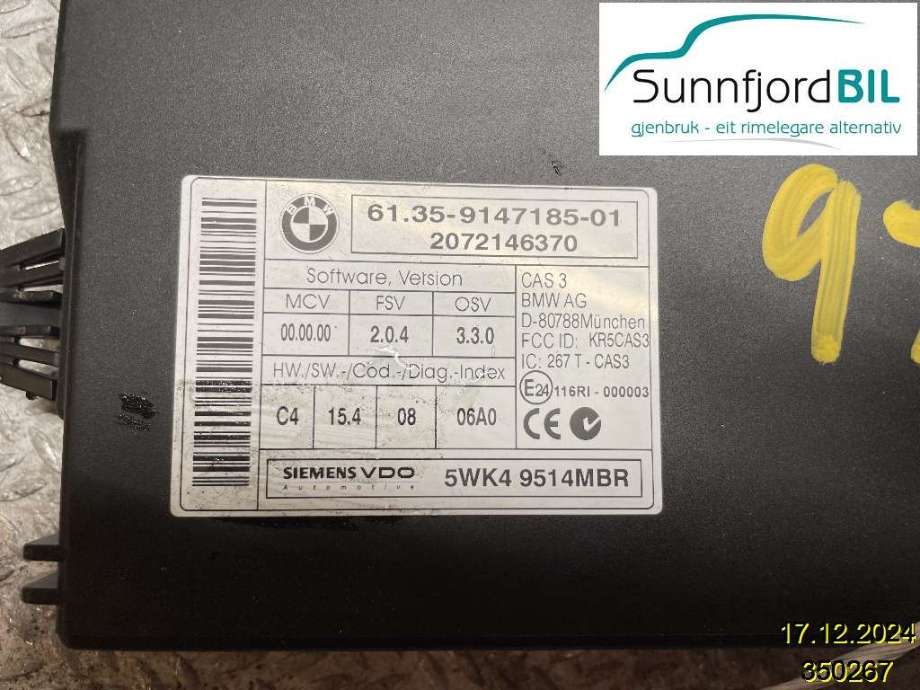 Styreenhet comfort (BCM) til BMW 5-Serie, 2003-2010 (E60/E61) (E60/E61) (BMW|)