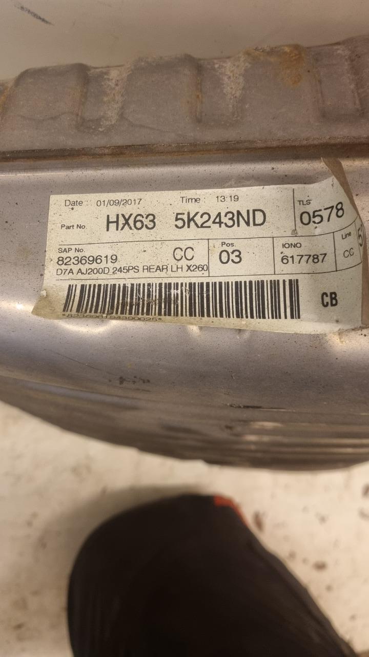 Eksos bakre til Jaguar XF 2015-->> (X260) (X260) (JAGUAR|HX635K243NE|T2H41048|)