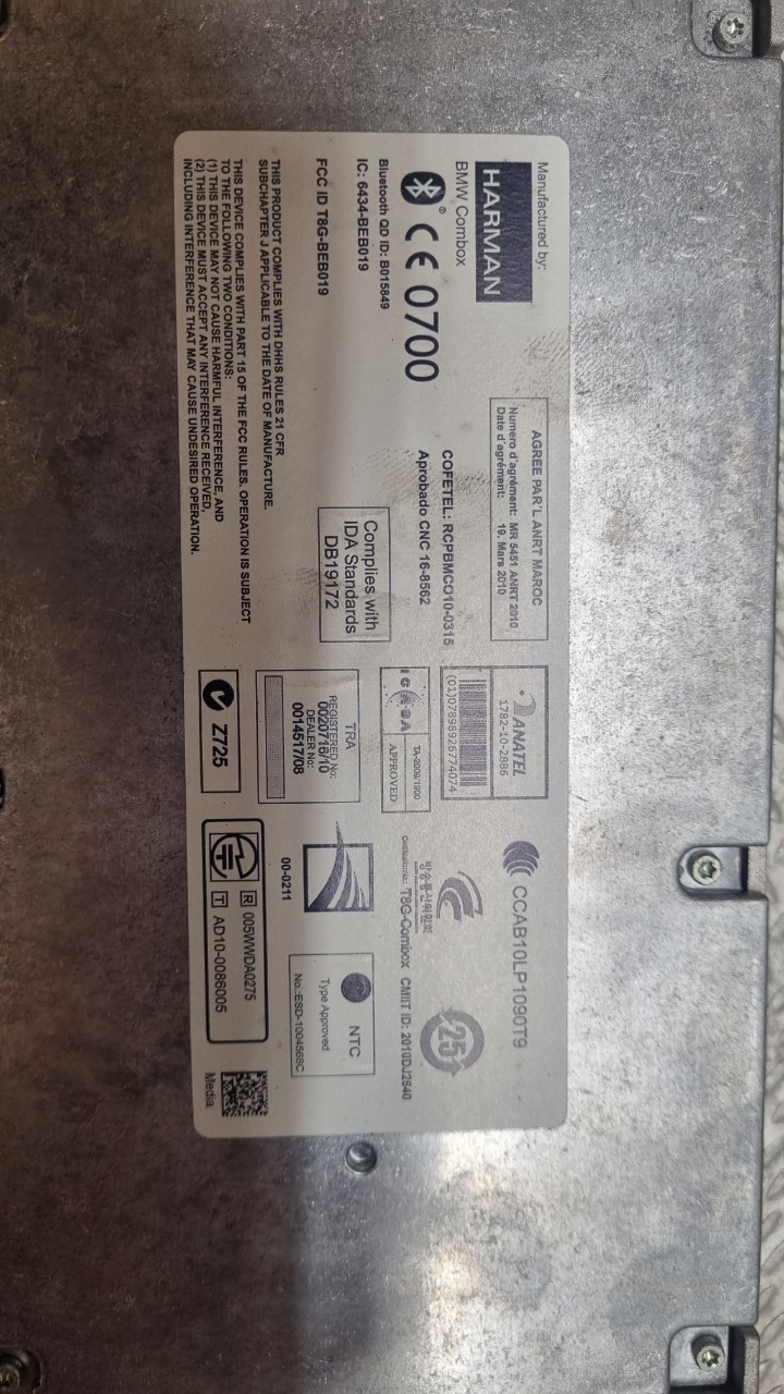 Styreenhet bluetooth til BMW X3 2010-2017 (F25) (F25) (BMW|84109257150|84 10 9 257 150|84.10-9 257 150-01)