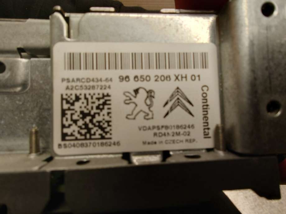 Bilstereo til Peugeot 308 2007-2011 (Type I, Fase 1)  (PEUGEOT|16077681XH|657959|96 650 206 XH 01)