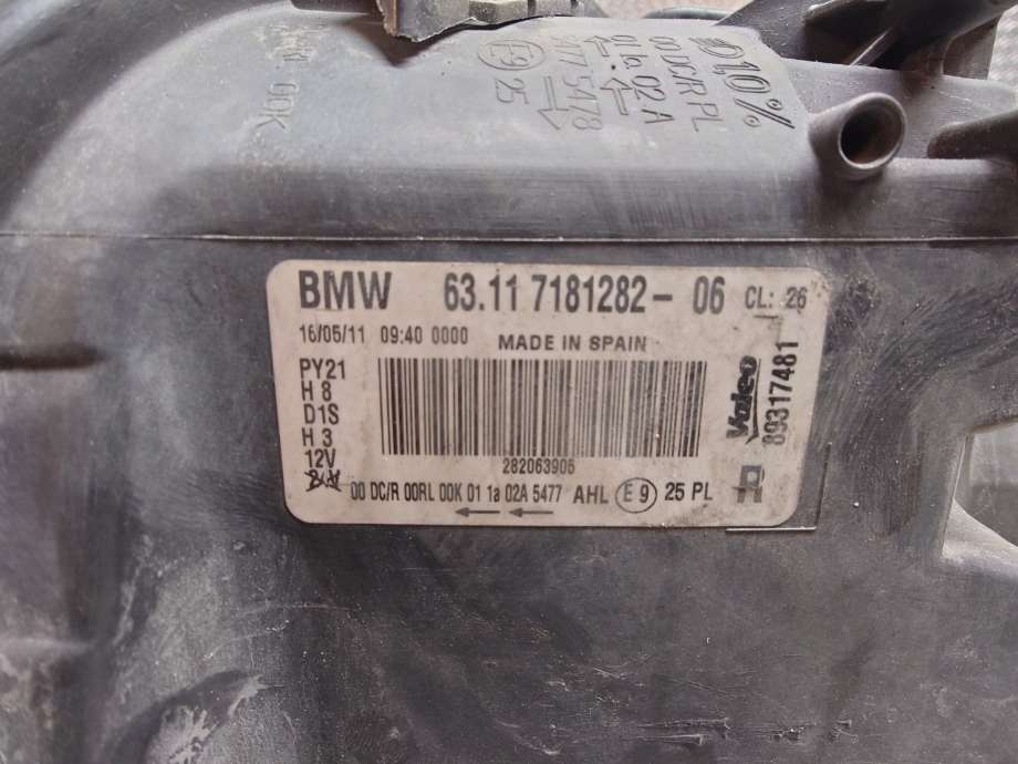 Frontlykt høyre xenon til BMW 1-Serie 2004-2011 (E81/E82/E87/E88) (E81/E82/E87/E88) (BMW|63127164932|63 12 7 164 932|)