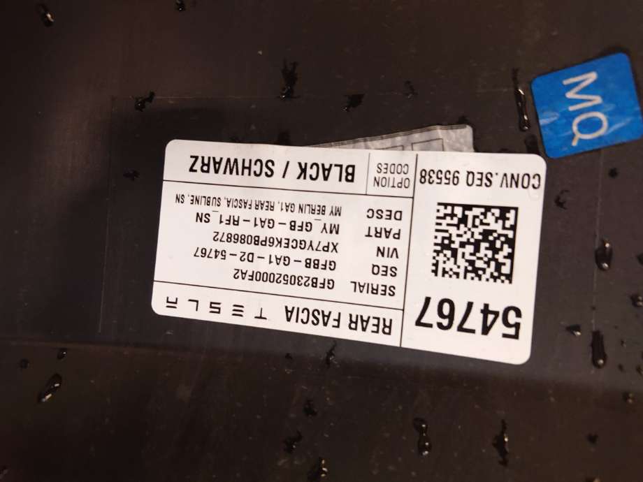 Støtfanger bak til Tesla Model Y 2021-2024 (Type I)  (TESLA|1493735S0C|1493735SCC|)