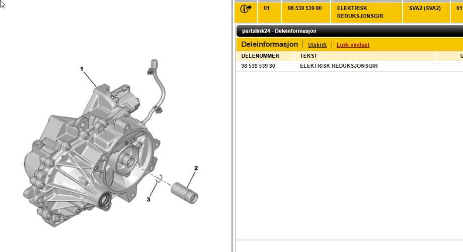 Girkasse automat til Peugeot 208, 2019-->> (Type II)  (PEUGEOT|98 539 539 80)