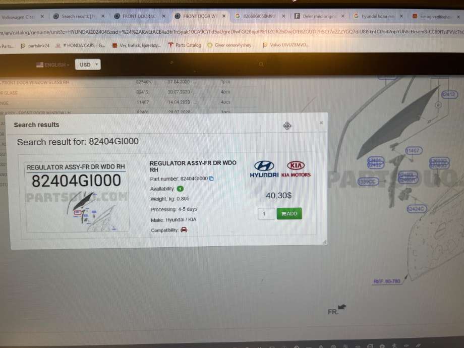 Ruteheis til Hyundai Ioniq 5, 2021-->>  (HYUNDAI|82404GI000)