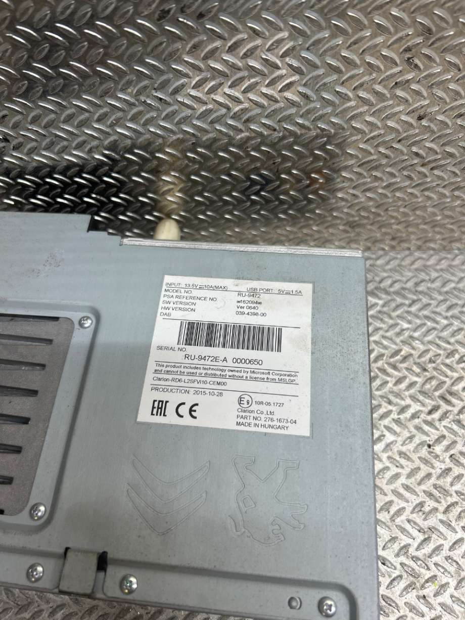 Bilstereo til Toyota Proace 2016-->> (Type II)  (TOYOTA||RU-9472|9816209480)