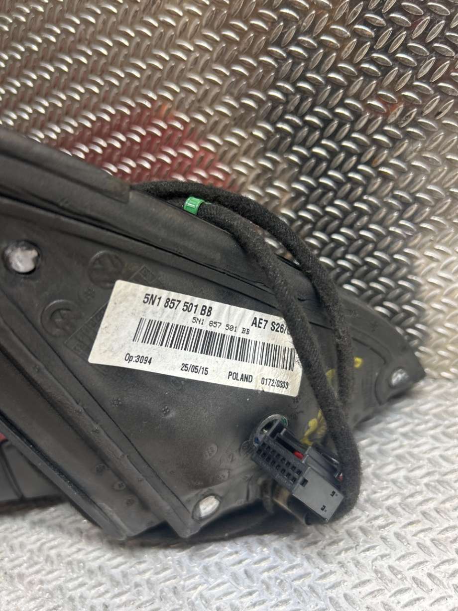 Speil venstre til VW Tiguan 2011-2016 (Type I, Fase 2)  (VOLKSWAGEN|5N1857507Q|5N1 857 501 BB|5N1857501BB)