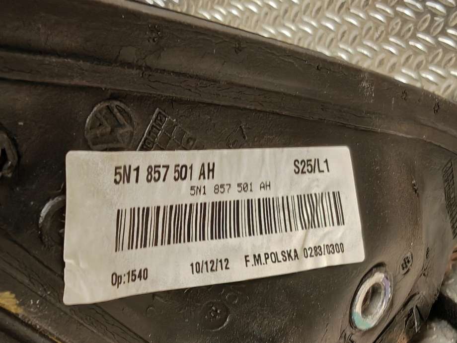 Speil venstre til VW Tiguan 2011-2016 (Type I, Fase 2) (VOLKSWAGEN|5N1 857 507 Q 9B9||5N1857501AH)