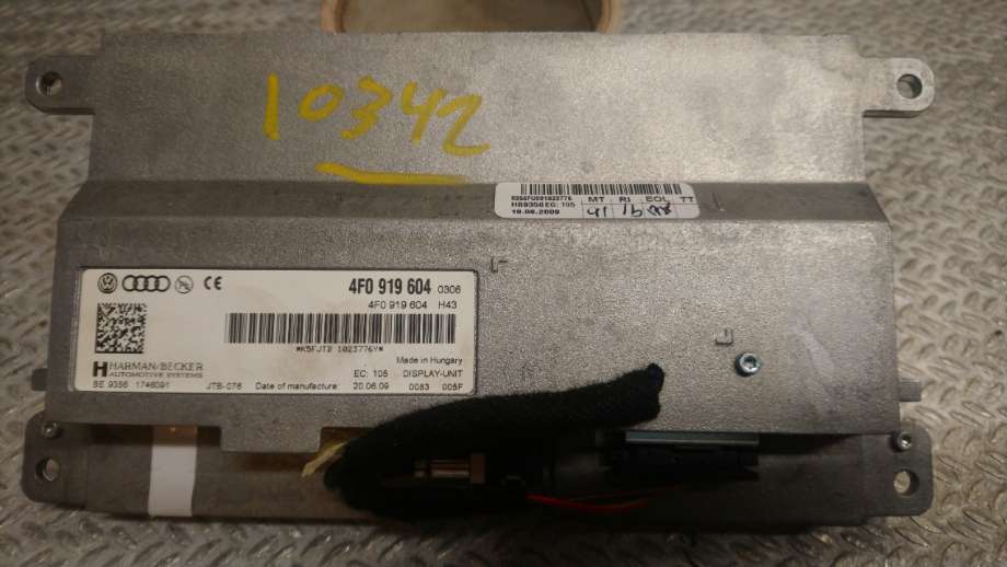 Multimedia display (MCU - Media Controller Unit) til Audi A4 2007-2014 (Type IV) (B8) (B8) (AUDI|8R0 919 604|8R0 919 604 A|4F0 919 604)