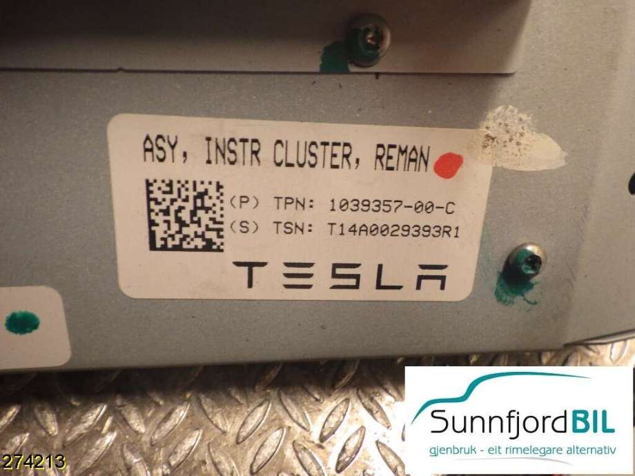 Instrumentpanel til Tesla Model S 2013-2016 (Fase 1)  (TESLA|1039357-00-C|)