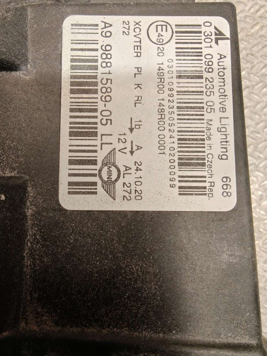 Frontlykt venstre halogen til Mini Countryman 2017-2023 (F60) (F60) (MINI|63 11 5 A12 581|)
