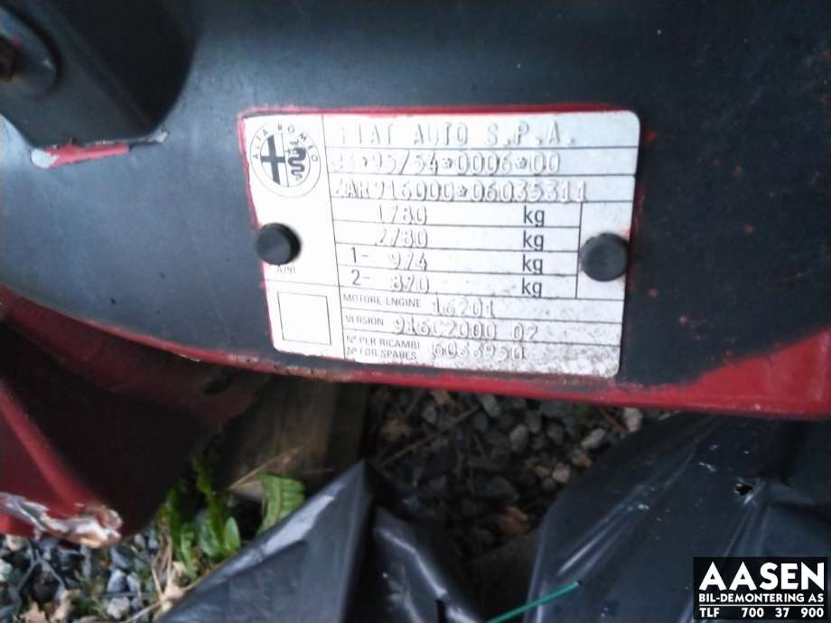 Alfa Romeo GTV 1995-2003 , Motorkode: , Girkassekode: 