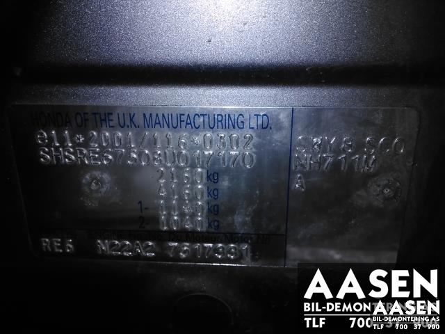Honda CR-V 2007-2012 (Type III) , Motorkode: N22A2, Girkassekode: 