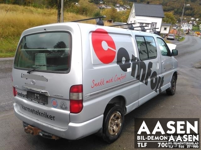 Toyota Hiace 2007-2012 (Fase 3) , Motorkode: 2KD-FTV, Girkassekode: 