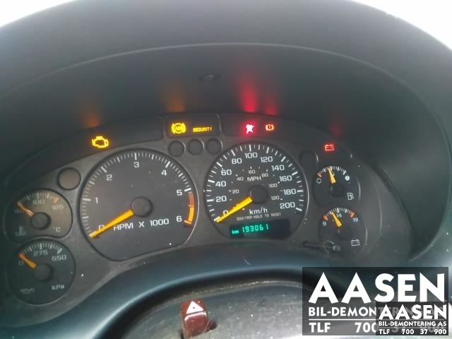 Chevrolet Blazer S-10 1995-2005 , Motorkode: L35, Girkassekode: 