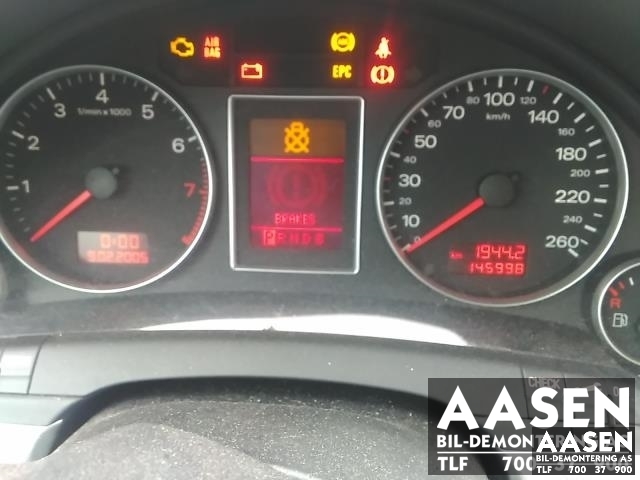 Audi A4 2004-2008 (Type III) (B7) (B7), Motorkode: BFB, Girkassekode: HED