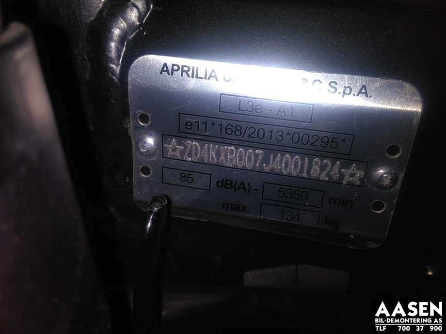 MC Aprilia RS4 125 2011-2016 , Motorkode: M545M, Girkassekode: 