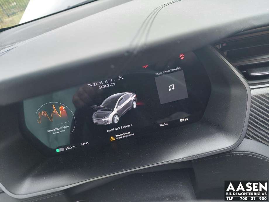 Tesla Model X 2016-->> delebil , Motorkode: L2S|L2S, Girkassekode: