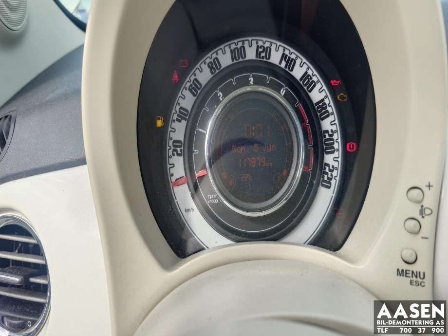 Fiat 500 2008-2020 delebil , Motorkode: 169A1000, Girkassekode: 